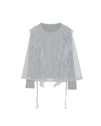 Tulle Tops [603344] grey