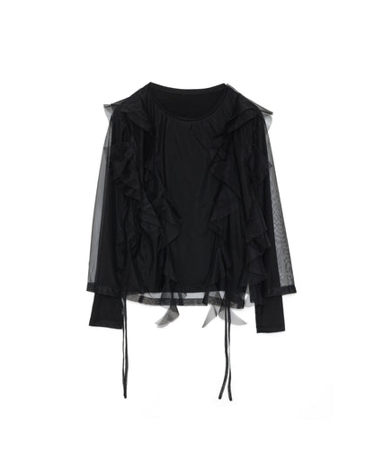 Tulle Tops [603344] black