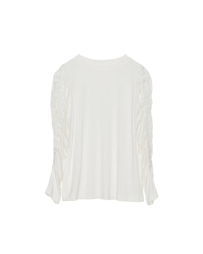 Gather Sleeve Tops [603343] off