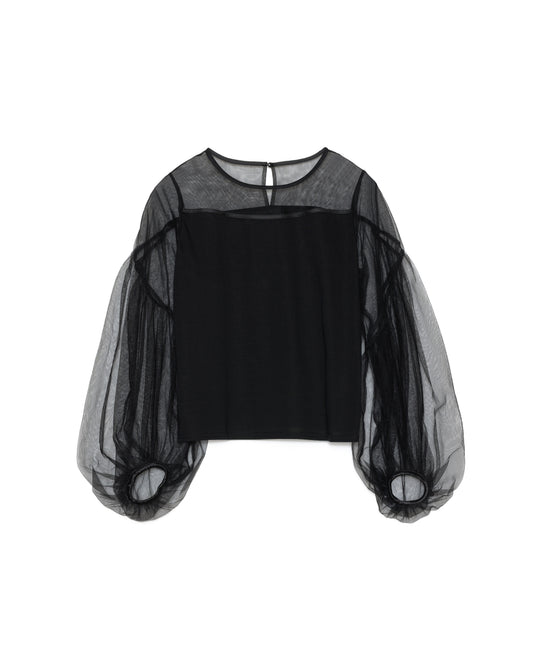 【SALE/50%0ff】Tulle Tops [603360] black