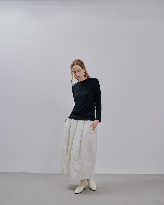 Gather Sleeve Tops [603343] black