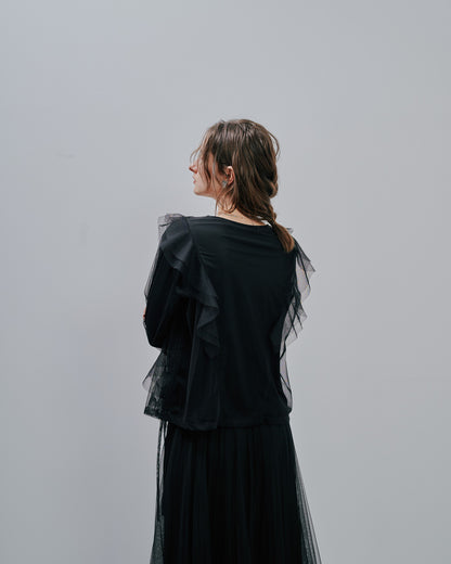 Tulle Tops [603344] black