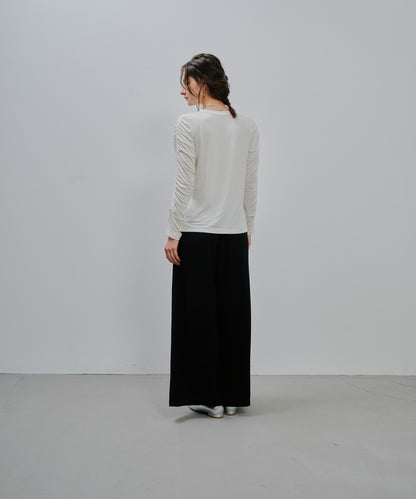 Gather Sleeve Tops [603343] off