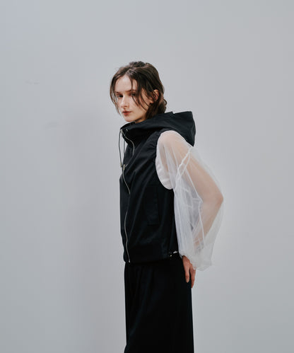 【Summer SALE!!】Hoodie Vest [603361] black(99)