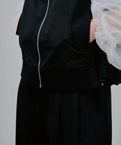 【Summer SALE!!】Hoodie Vest [603361] black(99)