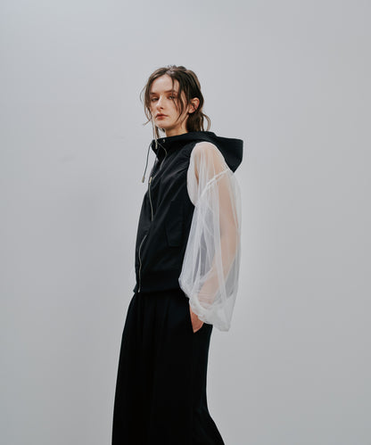【Summer SALE!!】Hoodie Vest [603361] black(99)