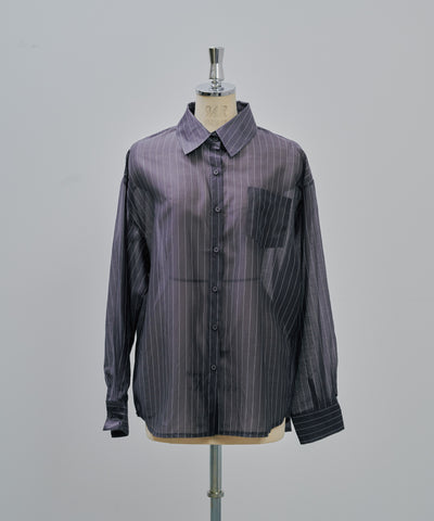Stripe Shirt [603370] charcoal