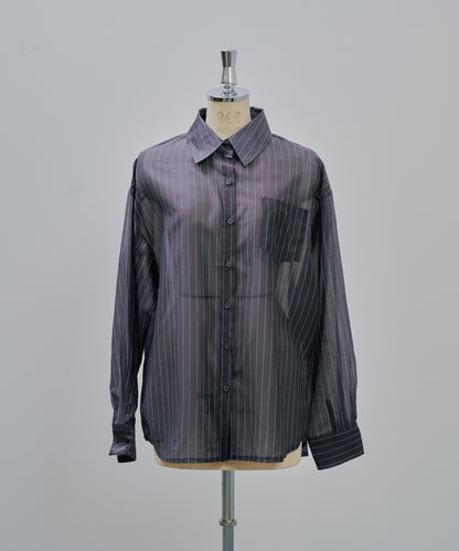 Stripe Shirt [603370] charcoal