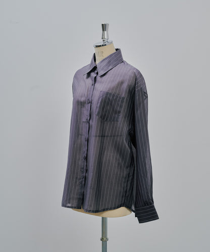 Stripe Shirt [603370] charcoal