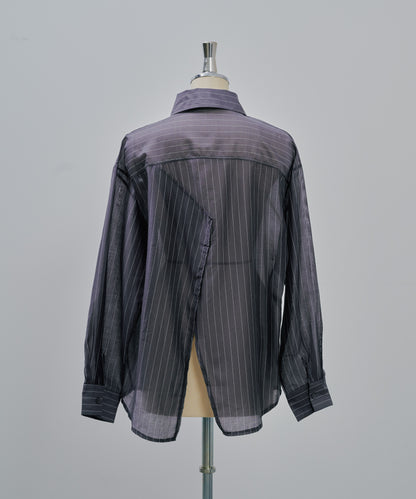Stripe Shirt [603370] charcoal