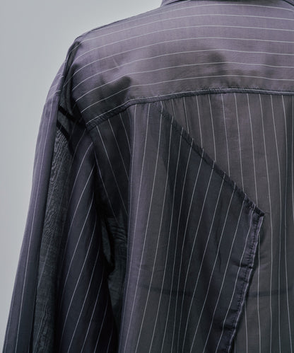 Stripe Shirt [603370] charcoal