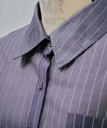 Stripe Shirt [603370] charcoal