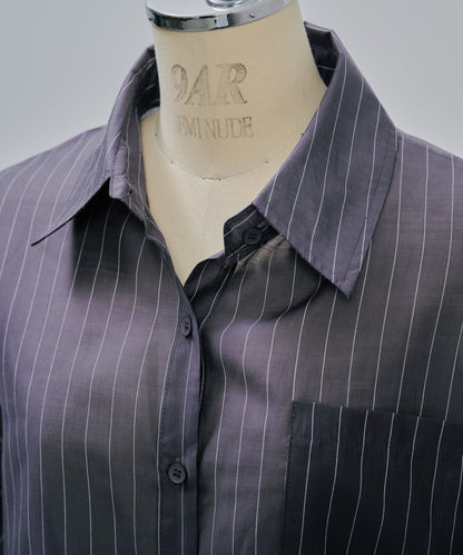 Stripe Shirt [603370] charcoal