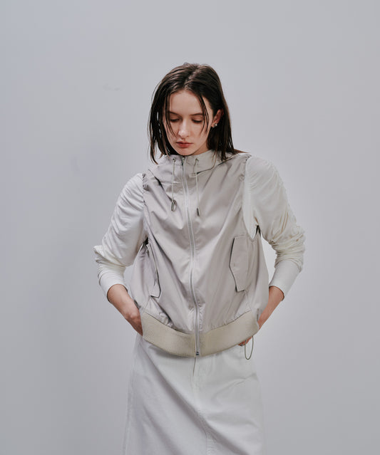 Hoodie Vest [603361] beige