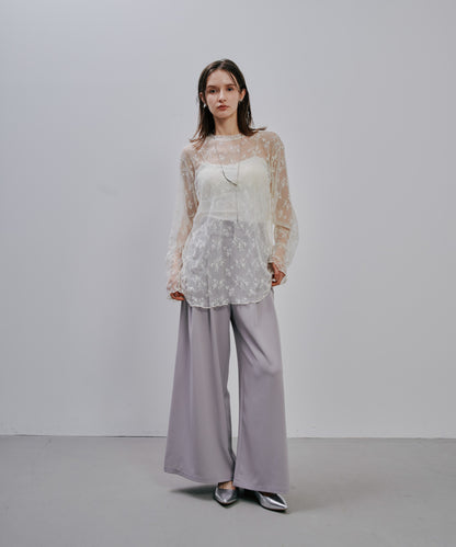 【SALE/50%0ff】Tuck Pants [603356] light grey