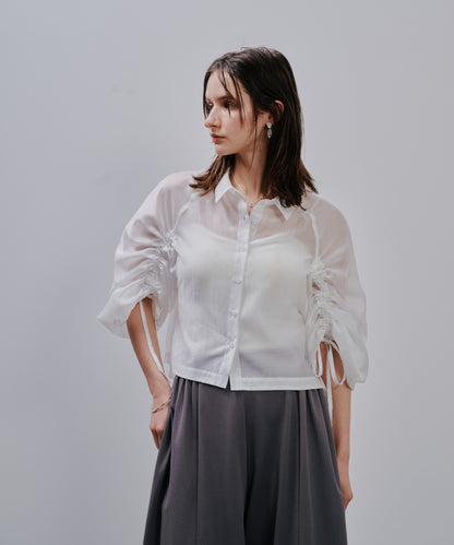 【Summer SALE!!】Sheer Shirt [603353] off(01)
