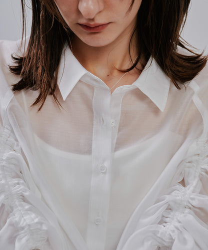 【Summer SALE!!】Sheer Shirt [603353] off(01)