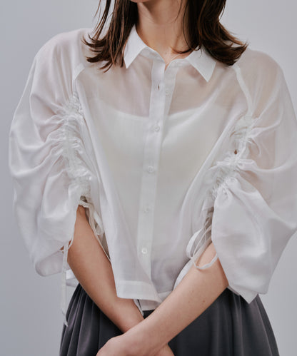 【Summer SALE!!】Sheer Shirt [603353] off(01)