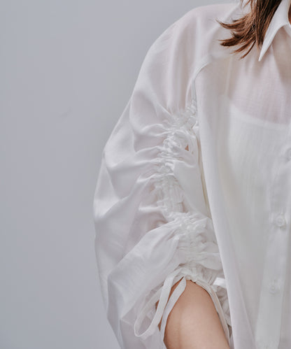 【Summer SALE!!】Sheer Shirt [603353] off(01)