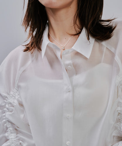 【Summer SALE!!】Sheer Shirt [603353] off(01)