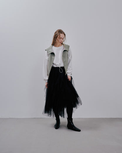 Hoodie Vest [603361] light khaki