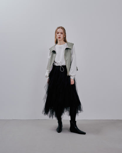 Hoodie Vest [603361] light khaki