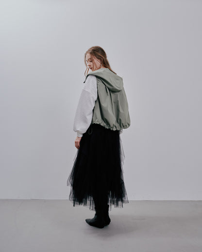 Hoodie Vest [603361] light khaki