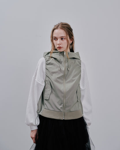 Hoodie Vest [603361] light khaki