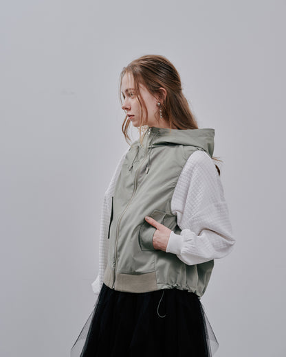 Hoodie Vest [603361] light khaki