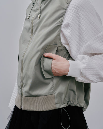 Hoodie Vest [603361] light khaki