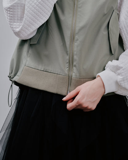 Hoodie Vest [603361] light khaki