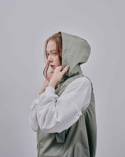 Hoodie Vest [603361] light khaki