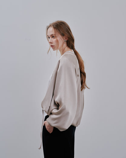 Zip Blouson [603342] light beige