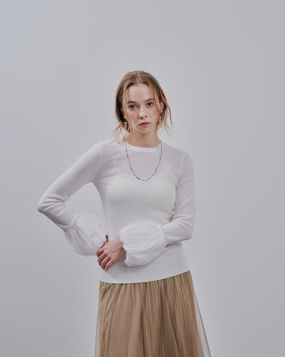 Balloon Sleeve Tops [603365] off