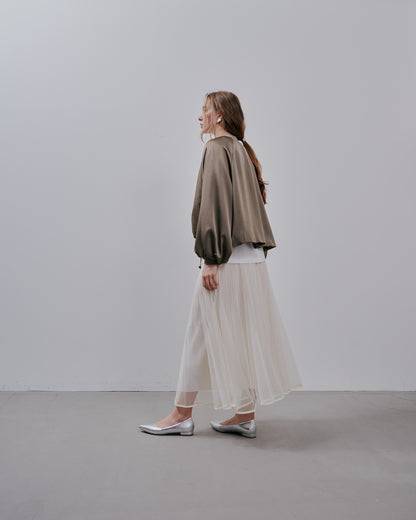 Zip Blouson [603342] mocha beige