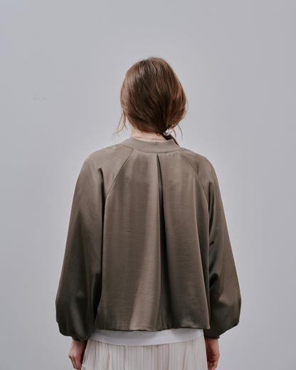 Zip Blouson [603342] mocha beige