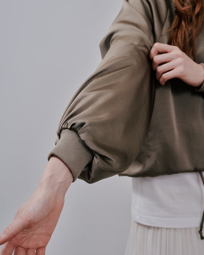 Zip Blouson [603342] mocha beige