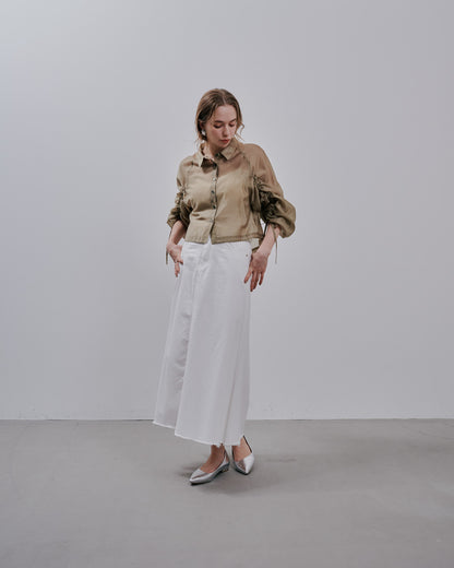 【SALE/50%0ff】Sheer Shirt [603353] beige