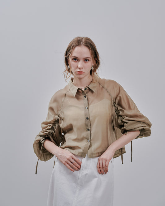 【SALE/50%0ff】Sheer Shirt [603353] beige(05)