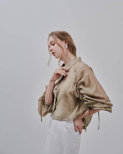 【SALE/50%0ff】Sheer Shirt [603353] beige