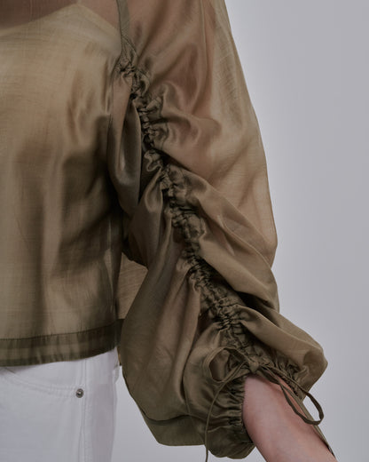【SALE/50%0ff】Sheer Shirt [603353] beige