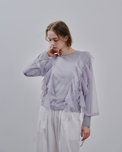 Tulle Tops [603344] grey