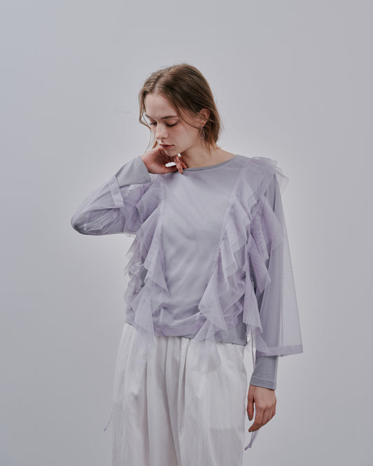 Tulle Tops [603344] grey