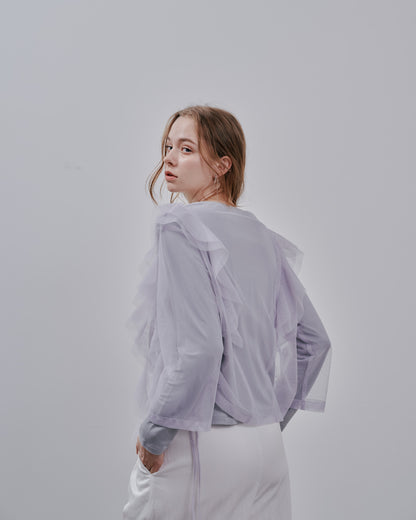 Tulle Tops [603344] grey