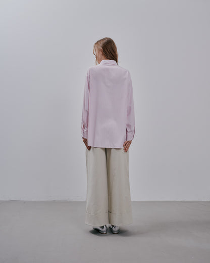 Stripe Tiered shirt [603375] pink