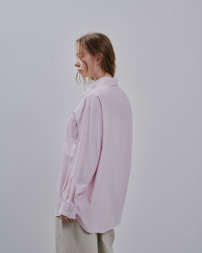 Stripe Tiered shirt [603375] pink