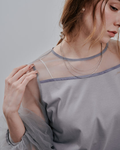 Tulle Tops [603360] grey