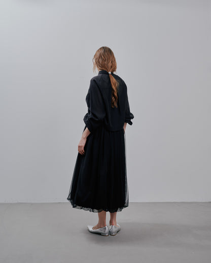 【Summer SALE!!】Sheer Shirt [603353] black(99)