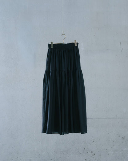 【Summer SALE!!】Gather Tiered Skirt [603398] black(99)
