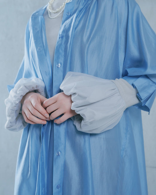 【SALE/50%0ff】Sleeve Tuck Dress [603397] blue(40)